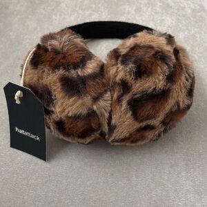 Hatattack Brown & Black Leopard Faux Fur Earmuffs One Size